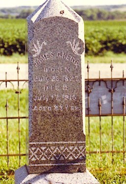 Headstone James Gregg 1827-1910